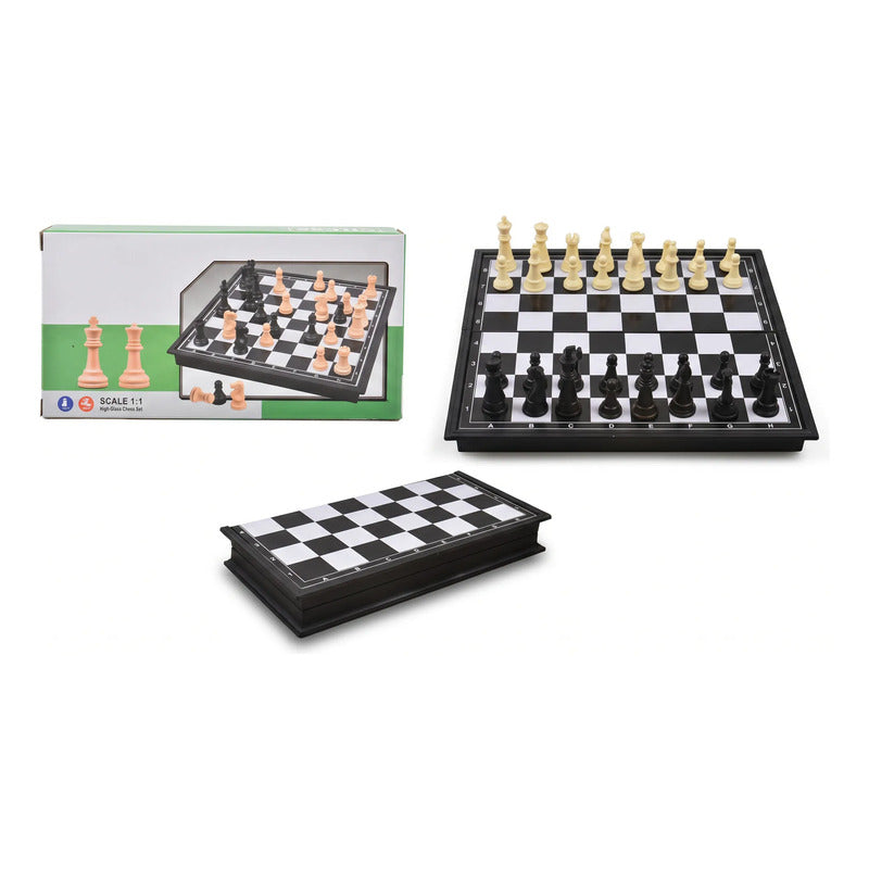 Mini Juego de Ajedrez Plegable Tablero Magnético Educativo